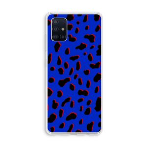 Blue Leopard: Galaxy A51 4G Transparant Hoesje
