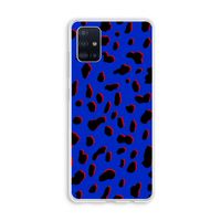 Blue Leopard: Galaxy A51 4G Transparant Hoesje