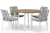 Santika Giovane/Montana 130 cm rond dining tuinset 5-delig