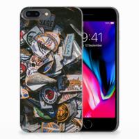 Apple iPhone 7 Plus | 8 Plus | Siliconen hoesje | met foto Badges