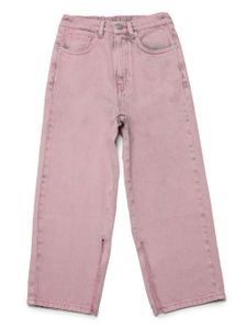 MM6 Maison Margiela Kids jean ample à effet délavé - Rose