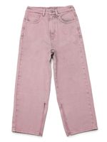 MM6 Maison Margiela Kids jean ample à effet délavé - Rose - thumbnail