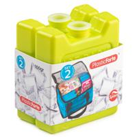 Plasticforte kleine koelelementen - 2x stuks - 100 grams - 7 x 8 cm - groen - plastic Plasticforte kleine koelelementen - 2x stuks - 100 grams - 7 x 8 cm - groen - plastic