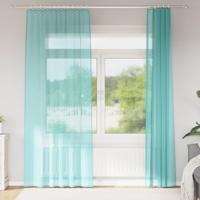 Gordijnen met lussen 2 st 140x225 cm turkoois Gordijnen met lussen 2 st 140x225 cm turkoois