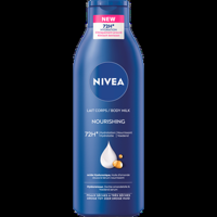 NIVEA Verzorgende Body Milk met Hyaluronzuur Zachte Amandel Olie en Voedend serum Body Melk met 72 Uur Hydratatie Voor Droge tot Zeer Droge Huid 250ml bij Jumbo