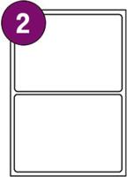 Huismerk A4 Stickervellen voor pakketten en brieven | 210 mm x 148 mm | Wit - 2 Stickers per Vel - 100 stuks per verpakking