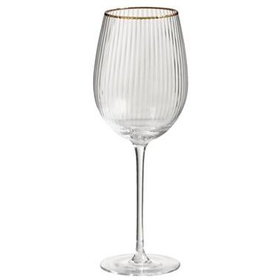 Wijnglazen Camille - transparant/goudkleur - 570 ml - 2 stuks - Leen Bakker