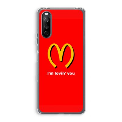 I'm lovin' you: Sony Xperia 10 III Transparant Hoesje