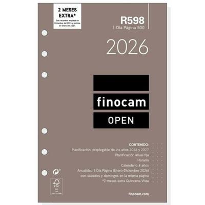 Boekhoudkundige verwerking van openbaarmakingen Finocam OPEN R598 2026 11,7 x 18,1 cm
