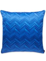 Missoni Home coussin Layers Inlay à motif zig-zag - Bleu - thumbnail