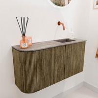 Toiletmeubel Mondiaz Joya Dlux | 81.6 cm | Meubelkleur Dusk | Faye wastafel Oza Wasbak Rechts | Zonder kraangat(en) Toiletmeubel Mondiaz Joya Dlux | 81.6 cm | Meubelkleur Dusk | Faye wastafel Oza Wasbak Rechts | Zonder kraangat(en)