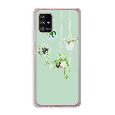 Hang In There: Samsung Galaxy A51 5G Transparant Hoesje