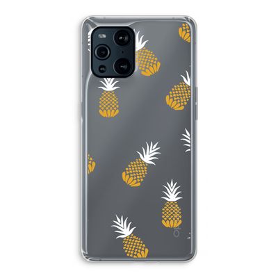 Ananasjes: Oppo Find X3 Transparant Hoesje