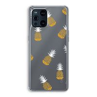Ananasjes: Oppo Find X3 Transparant Hoesje