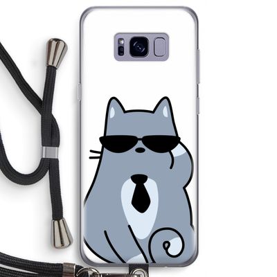 Cool cat: Samsung Galaxy S8 Transparant Hoesje met koord