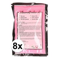 8x Holi kleurpoeder roze