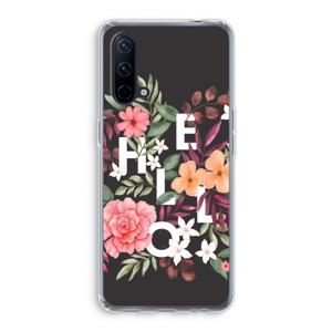 Hello in flowers: OnePlus Nord CE 5G Transparant Hoesje