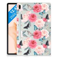 Samsung Galaxy Tab S7FE | Siliconen hoesje | Butterfly Roses