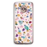 Terrazzo Memphis Pink: Motorola Moto G6 Transparant Hoesje