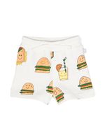 Stella McCartney Kids short en coton à imprimé graphique - Blanc