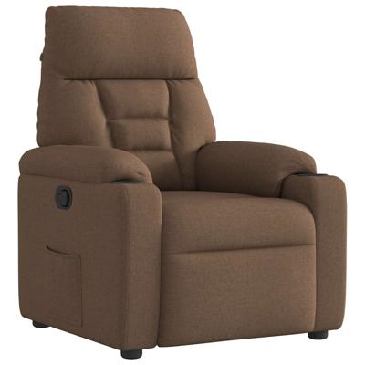 Fauteuil verstelbaar stof bruin