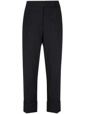 Blanca Vita pantalon de tailleur à plis marqués - Noir