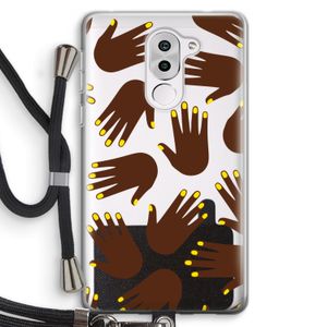 Hands dark: Honor 6X Transparant Hoesje met koord
