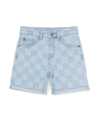 HEMA Kinder korte broek ruiten blauw (blauw)