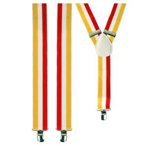 Bretels Oeteldonk - rood/geel/wit - volwassenen - Carnaval verkleed accessoires