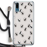 Miauw: Huawei P20 Transparant Hoesje met koord