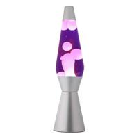Lavalamp Zilver/Paars, 40cm - thumbnail