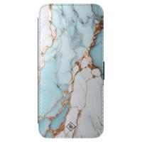 Samsung Galaxy A56 flipcase - Marmer lichtblauw