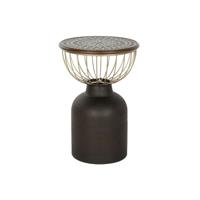 Bijzettafel DKD Home Decor 43,5 x 43,5 x 63,5 cm Spar Metaal