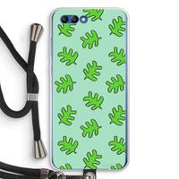 Groene blaadjes: Honor 10 Transparant Hoesje met koord