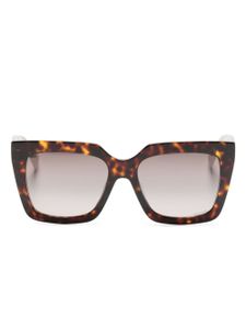 MISSONI EYEWEAR lunettes de soleil à monture oversize - Marron