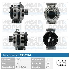 Meat Doria Alternator/Dynamo 5510216