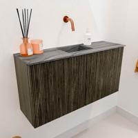 Toiletmeubel Mondiaz Joya Dlux | 80 cm | Meubelkleur Shadow | Faye wastafel Sombra Wasbak Midden | Zonder kraangat(en) Toiletmeubel Mondiaz Joya Dlux | 80 cm | Meubelkleur Shadow | Faye wastafel Sombra Wasbak Midden | Zonder kraangat(en)