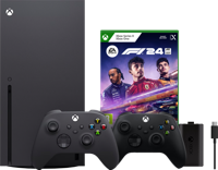 Xbox Series X + F1 24 + Tweede Controller Zwart + Play & Charge Kit