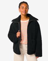 HEMA Dames Jas Puck Teddy Zwart (zwart) - thumbnail