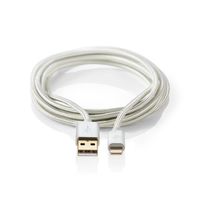 Data- en Oplaadkabel | Apple Lightning 8-pins male - USB A male | 2,0 m | Aluminium - thumbnail