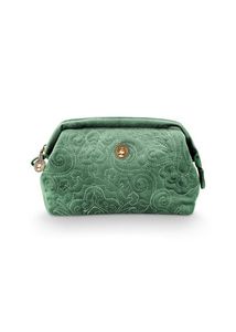 Pip Studio Pip Studio Cooper Cosmetic Purse Small Velvet Quiltey Days Green 19x12x8.5 cm
