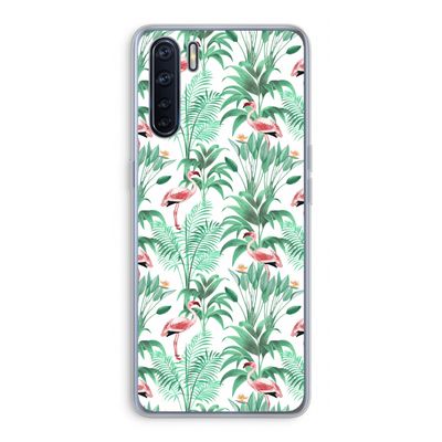 Flamingo bladeren: Oppo A91 Transparant Hoesje