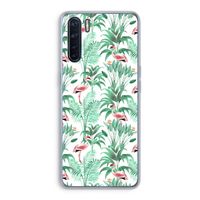 Flamingo bladeren: Oppo A91 Transparant Hoesje Flamingo bladeren: Oppo A91 Transparant Hoesje