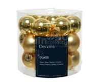 Kerstballen Glas Ø2,5cm Licht Goud 24st