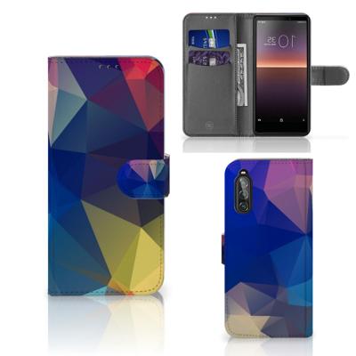 Sony Xperia 10 II | Book Case | Polygon Dark | Portemonnee hoesje
