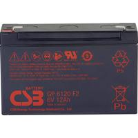 CSB Battery GP 6120 Standby USV Loodaccu 6 V 12 Ah Loodvlies (AGM) (b x h x d) 151 x 101 x 50 mm Kabelschoen 4.8 mm, Kabelschoen 6.35 mm Onderhoudsvrij, - thumbnail