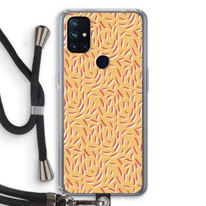 Camouflage: OnePlus Nord N10 5G Transparant Hoesje met koord