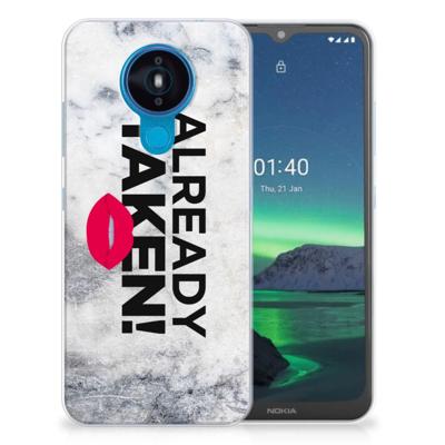 Nokia 1.4 | Siliconen hoesje | met naam Already Taken White