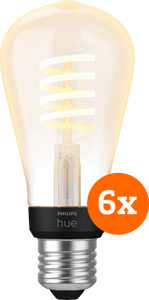 Philips Hue Filament White Ambiance Edison 6-pack