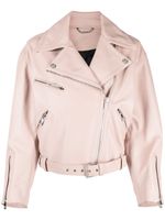 Versace veste de moto en cuir - Rose